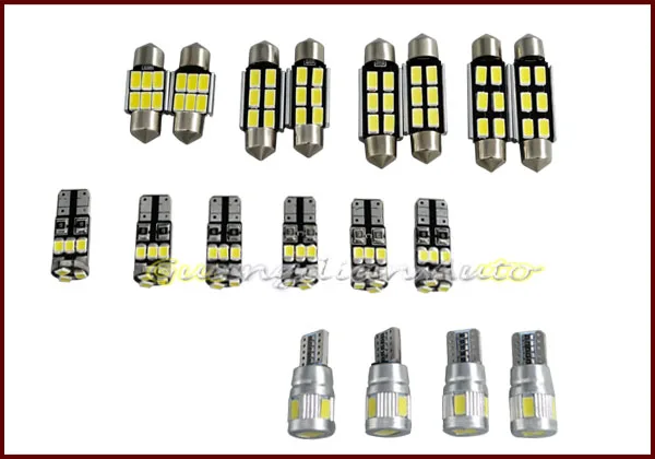 

Tcart 7pcs Error Free Auto Led Bulbs Car Interior Lighting Kit Reading lamps Dome lights For Audi A3 8V S3 accessories 2013-2016