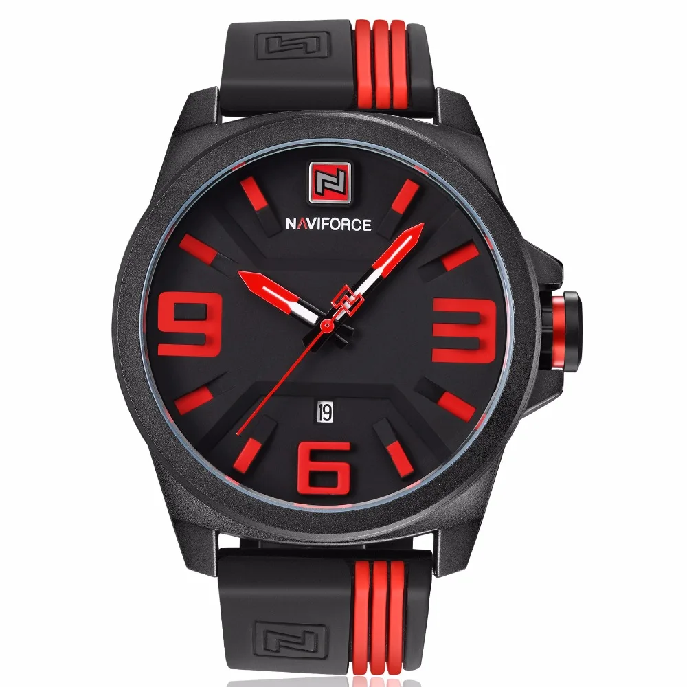 NAVIFORCE Лидирующий бренд мужские часы спортивные кварцевые модные повседневное