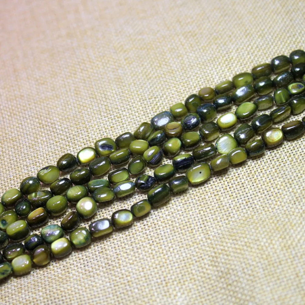 Мелким Оптом женщин девушки Оптовая Гравий Природный Shell 5 8 мм Прямые Шарики