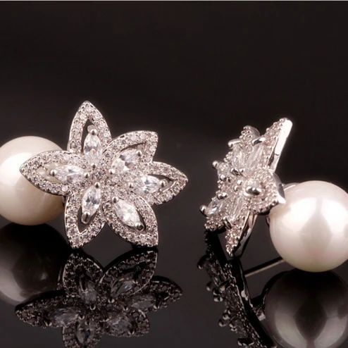 Европейские и американские новые роскошные темпераментные жемчужные серьги