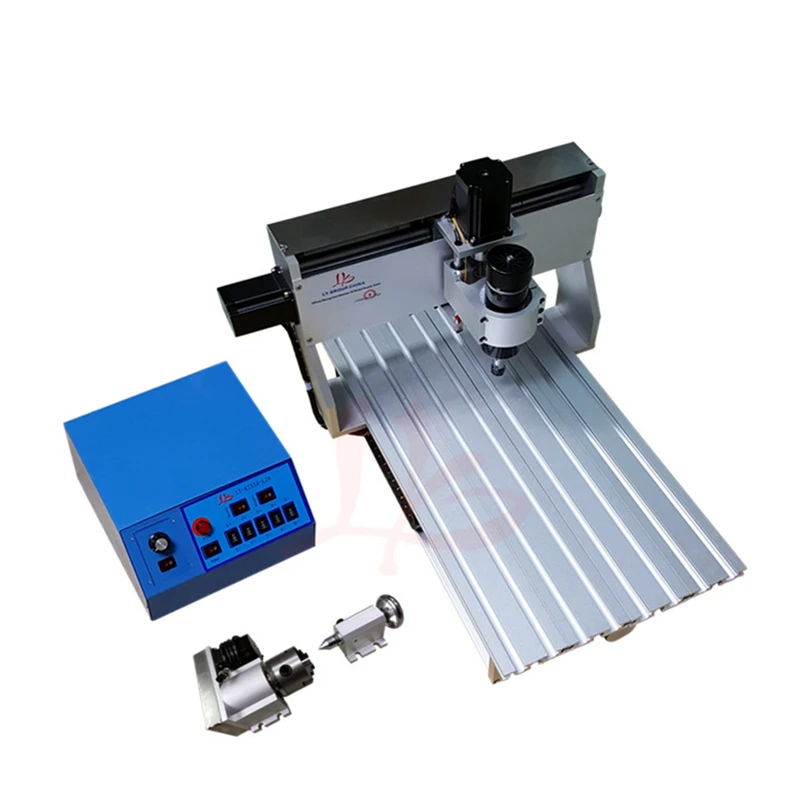 Фрезерный станок с ЧПУ из твердого алюминиевого сплава 4 оси 3020 500 Вт DC шпиндель