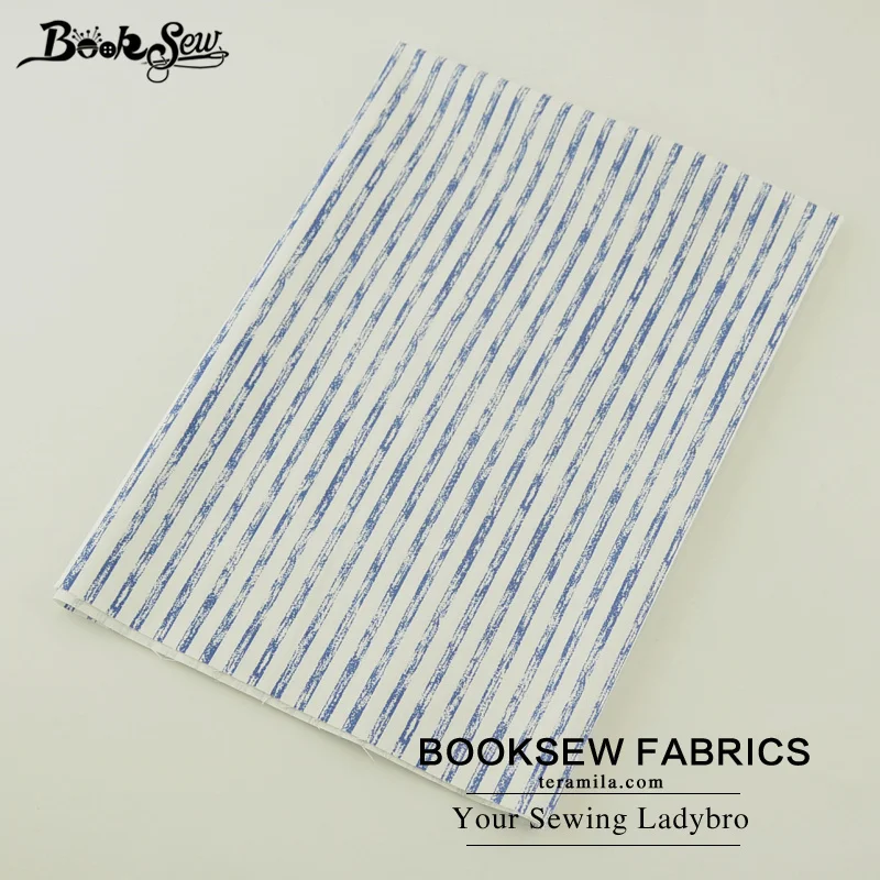 Вышитая книжная ткань домашние текстильные синие полоски дизайн 100% хлопок