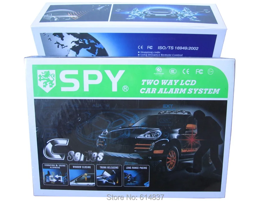 SPY Двухстороннее Автомобильная Сигнализация Таймер/Дистанционного Запуска