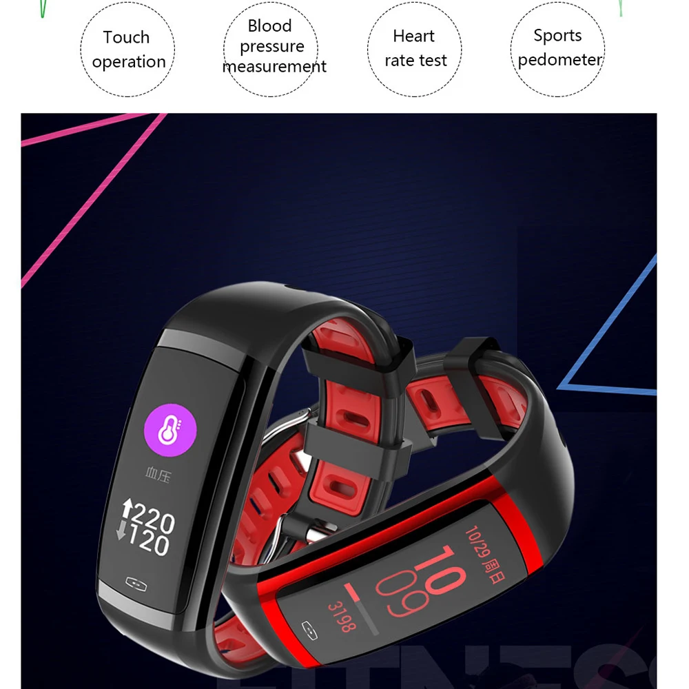 ZUCOOR Smart Bracelet Pedometer Pulse Monitor Activity Electronics Band Fitness Tracker Bracelets Wearable Devices For Women Men |