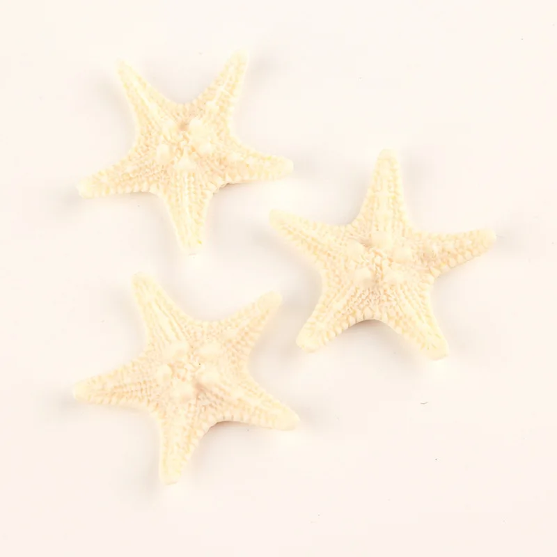 New Arrival 50pcs/Lot 38mm White Resin Cabochons Cute Sea Star Shape DIY jewelry Material Ornament Accessories Photo Frame Decor | Украшения