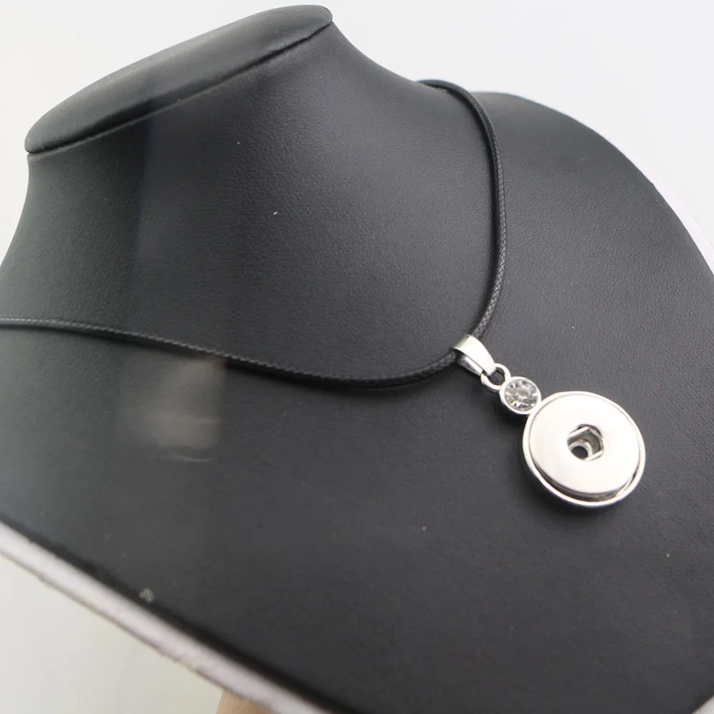 1 шт. массивное Ожерелье сделай сам стразы Черная веревка из искусственной кожи 18