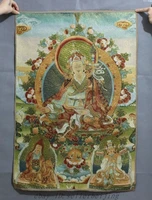 32tibetan silk embroidery art buddhism tangka padmasambhava buddha statue