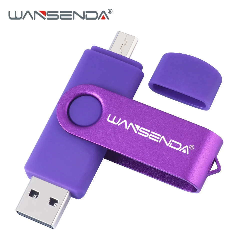 Новинка USB флеш-накопитель WANSENDA OTG 64 ГБ usb 8 16 32 128 для Android/планшета/ПК Usb карта