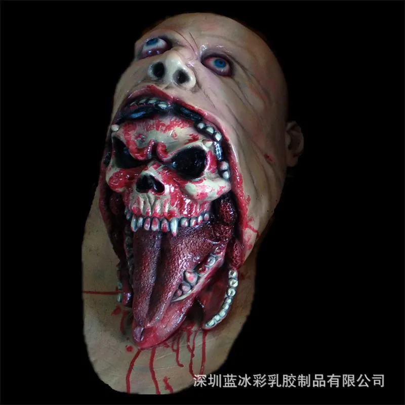 Топ класс реалистичный страшный Монстр скелет костюм Зомби Маска Alien Freddy Kluge Gollum
