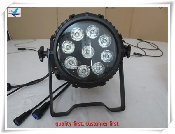 Бесплатная доставка Водонепроницаемый светодиодный плоский par 9x10 Вт rgbw 4в1 led Мини