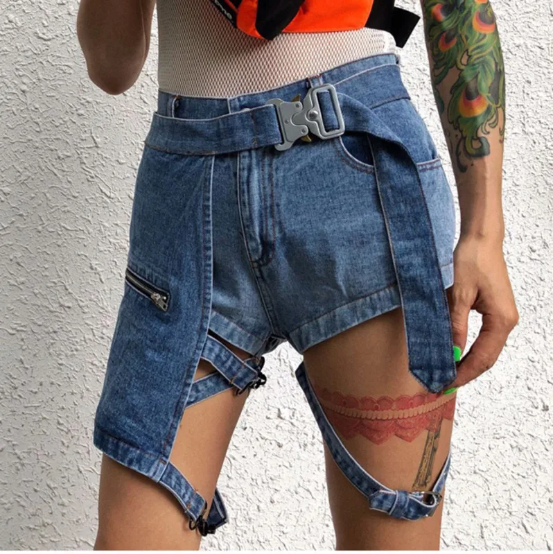 LANMREM 2019 летняя новая модная одежда Женская высокая поясная пряжка Леггинсы