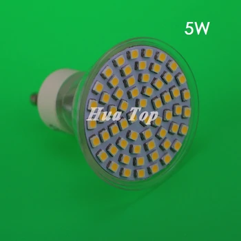 20Pcs/lot Super bright 5W lamp GU10 220V LED cup Bulb Spotlight Heat-resistant Glass Body Lampada High lumen 3528SMD 60 lights
