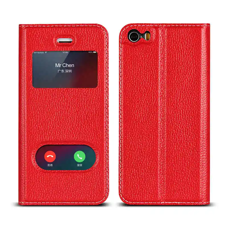 Чехол из натуральной кожи для Iphone SE, чехол для 5 5S, чехол на магните, защита для окна, Etui, чехол для Iphone SE 5, 5S чехол, Fundas