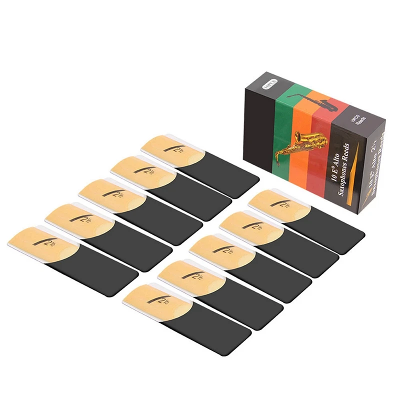 

10Pcs Alto Saxophone Sax Reeds Classic Alto Reed For Riyin Saxophone 2.5 Strength 2 1/2 Music Xmas Gift Musical Instruments