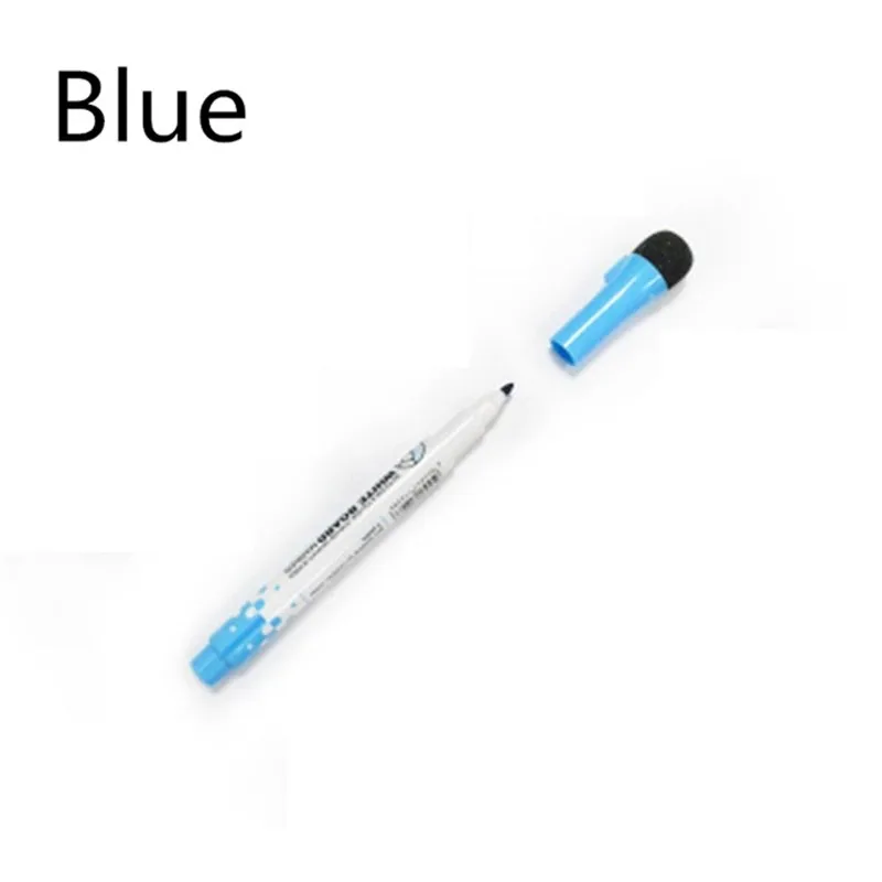 Blue Магнитная доска А5, магниты на холодильник, белая маркерная доска, записывать сообщение, записывать сообщение, напоминать блокнот, детский подарок, кухня - Цвет: Blue