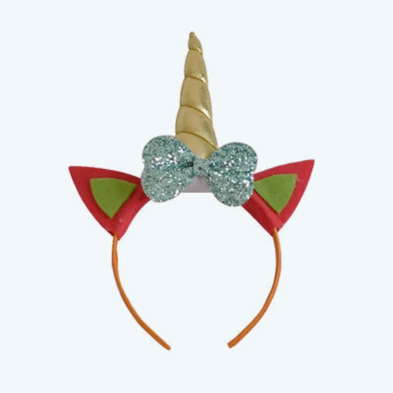 Новый Волшебный Единорог цветок рог головная повязка для волос Косплей Костюм