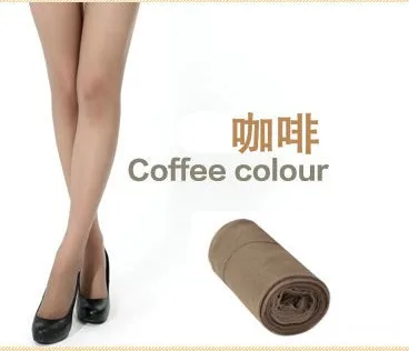 Coffee 40D бархатные нити сексуальные чулки, колготки meia calca, бикини женские колготки - Цвет: Coffee