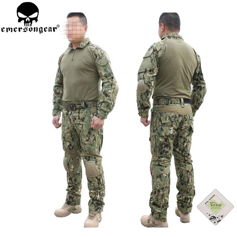 Emersongear BDU Gen2 Военная армейская форма G2 боевая рубашка брюки с наколенниками Ghillie