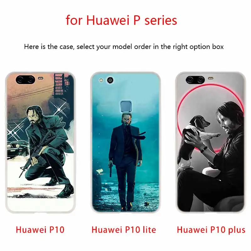 John Wick Silicone Coque Soft Case For Huawei P50 P40 P10 P20 P30 Lite Pro P Smart Z 2020 2019 Cover | Мобильные телефоны и
