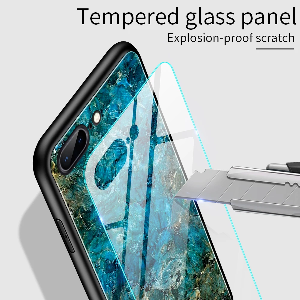 Мраморный звездное небо чехол для телефона для iPhone 6 6S 7 8 Plus закаленное стекло градиентный чехол для Apple iPhone X XR XS Max девушка человек чехол s