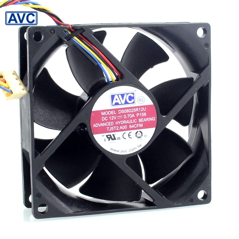 Для AVC 8025 80 мм охлаждающий вентилятор 12 В 0 70a PWM DS08025R12U контроль скорости