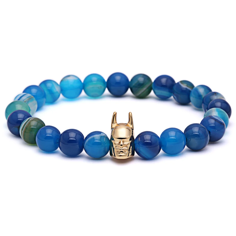 Маклрой бусины браслеты с браслет Бэтменом для мужчин и женщин Гематит Подвески