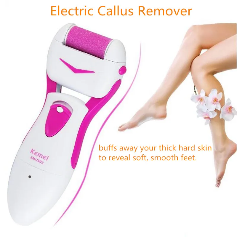 

KEMEI Foot Care Tool Feet Dead Dry Skin Removal Electric Foot Exfoliator File Heel Cuticles Remover Feet Care Pedicure KM-2502