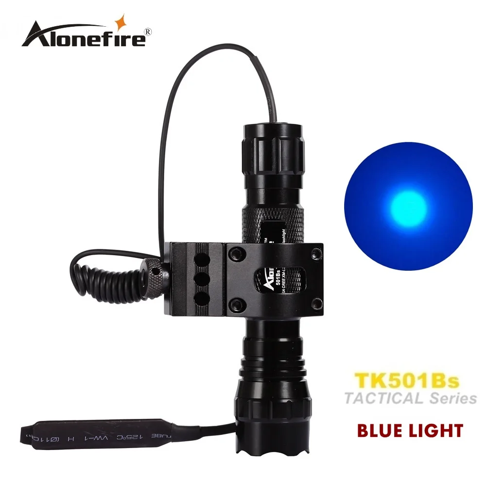 Тактический фонарь Alonefire 501B XPE светодиодный синий яркий светильник для