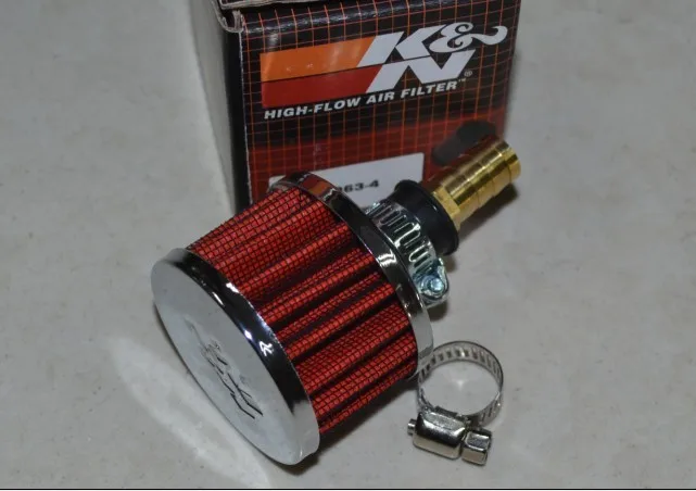 with male connector Автомобильный Универсальный вторичный фильтр для подачи холодного воздуха с 12 мм/45 мм горловиной, Конец выхлопной трубы - Цвет: with male connector