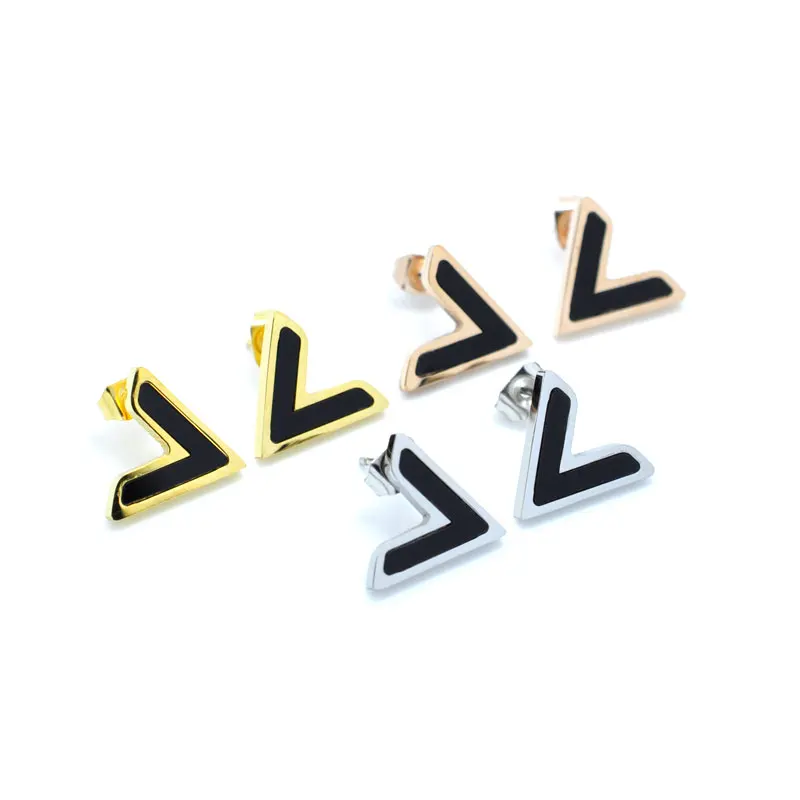 FYSARA классические брендовые милые серьги-гвоздики с V-образным вырезом для женщин