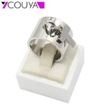 COUYA Fashion Big Rings for Women 5 Colors Red Green Orange Black Crystal Finger Ring Big Glass Stone Wedding Rings Jewelry