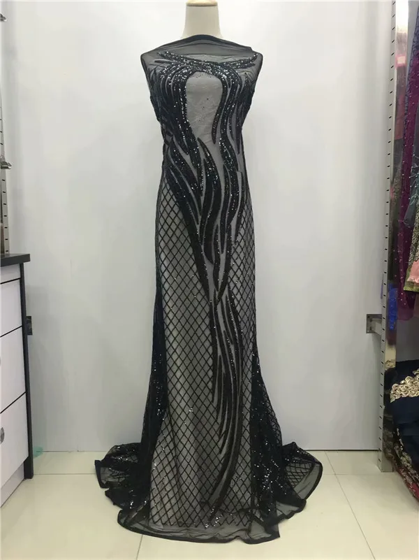 African White Sequins Net Lace Fabric 2019 Style Nigeria Sequined Swiss Mesh Tulle For Women Party Wedding Dress Fabrics | Дом и сад