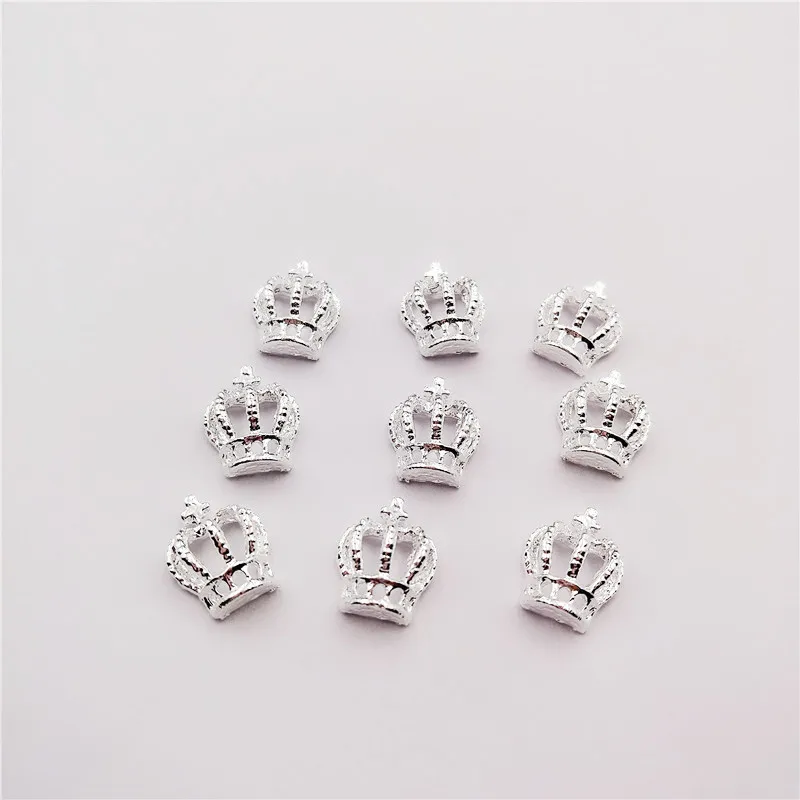 

20 PCS/bag Nail Decoration Sticker 3D Stereo Crown Shape Manicure Decorative Charm Alloy Nail Charms Diamonds For Manicure Decor