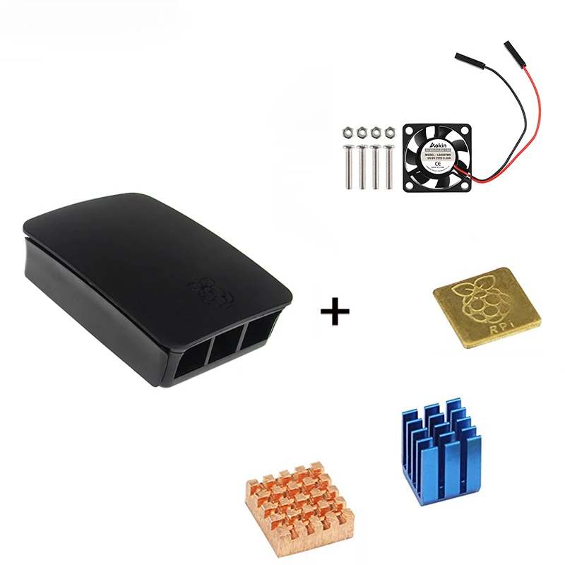 as picture Чехол для Raspberry Pi 3, официальный корпус из АБС-пластика, корпус Raspberry pi 2, корпус из основы Raspberry Pi+ вентилятор охлаждения - Цвет: as picture