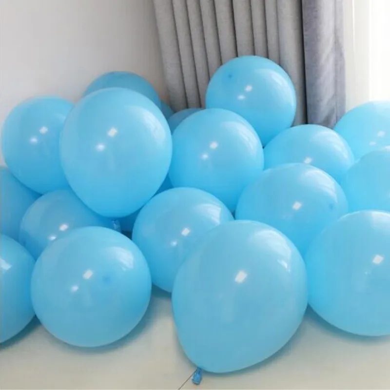

Light Blue Balloons 50pcs Round Latex Inflatable Helium Ballon Wedding Decorations Kid Birthday Party Supplies