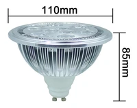 dhl fedex free shipping ac85 265v g53 gu10 ar111 9w led spotlight990lm 91w led bulb light 2 year warranty