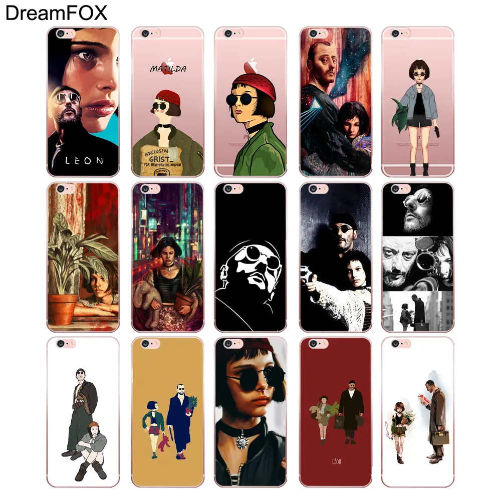 DREAMFOX N108 Leon Матильда Мягкий ТПУ силиконовый чехол для Apple iPhone XR XS Max 8X7 6 S Plus 5 5S SE 5C 4 4S