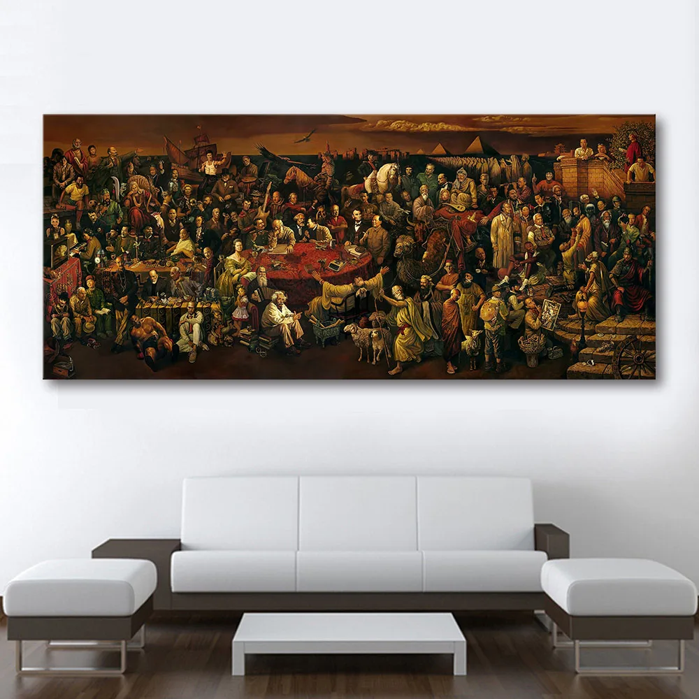 Современное художественное полотно HDARTISAN Обсуждение божской комедии с Данте