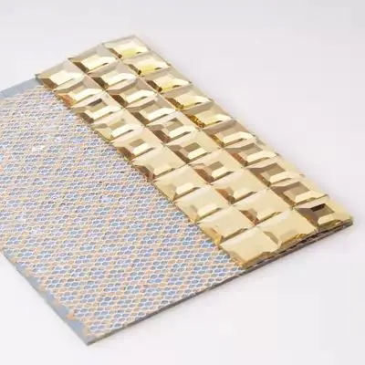 Глянцевая мелкой коричневый чайный цвет 5 столкнулись алмаз зеркало стеклянная