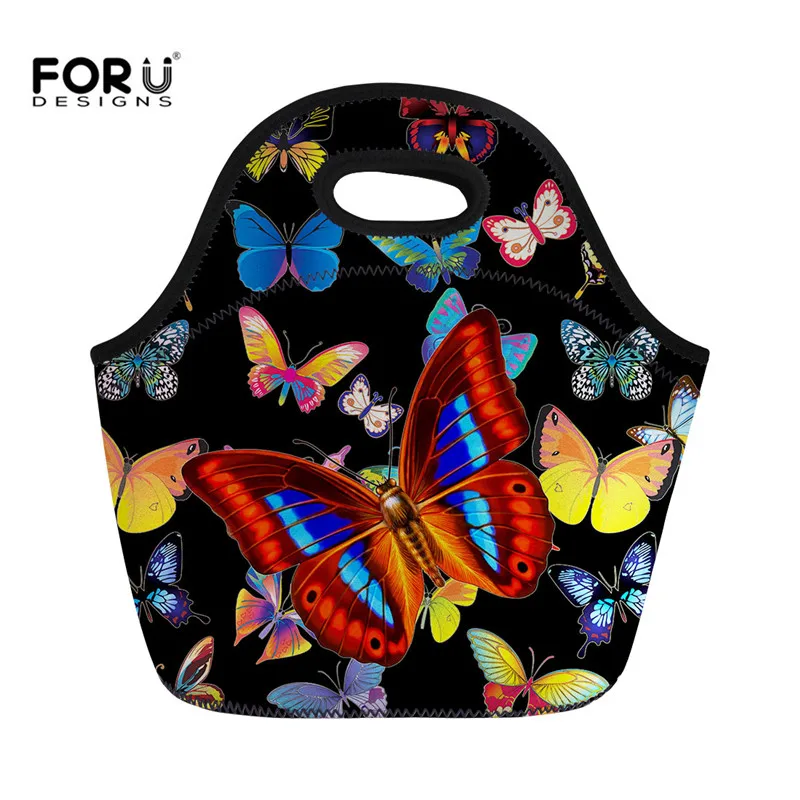 

FORUDESIGNS Сумка-бабочка для ланча для женщин, изолированные термосумки, Модный чехол для еды для детей, охлаждающие Теплые сумки для ужина, Нови...