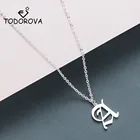 Ожерелье Todorova с подвеской в виде старой английской столицы, колье с буквой A-Z для мужчин и женщин, винтажное ожерелье с шрифтом, ювелирные изделия