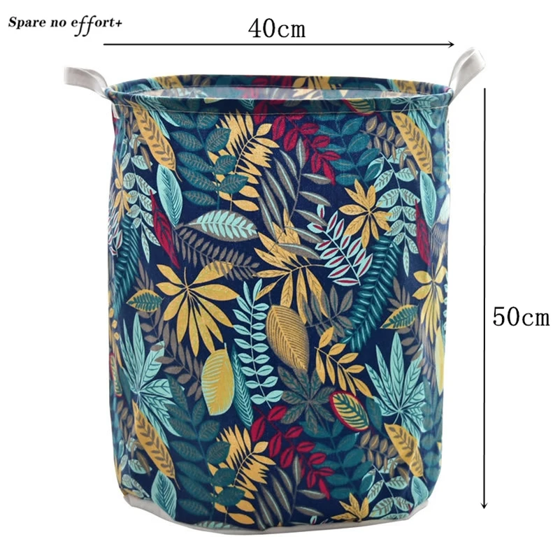 Новые корзины для грязной одежды 50*40 см, складные корзины для белья из хлопка и льна для игрушек, органайзер для бюстгальтера, корзины для хранения мелочей