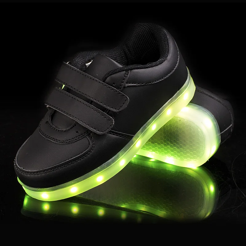 Акция Новый Золотой USB малыш светодиодный свет обувь для мальчиков и девочек