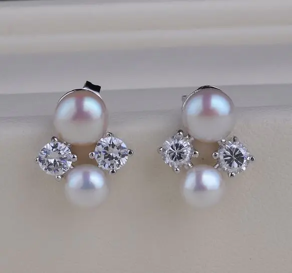 Серьги из натурального пресноводного жемчуга 10 мм | Украшения и аксессуары