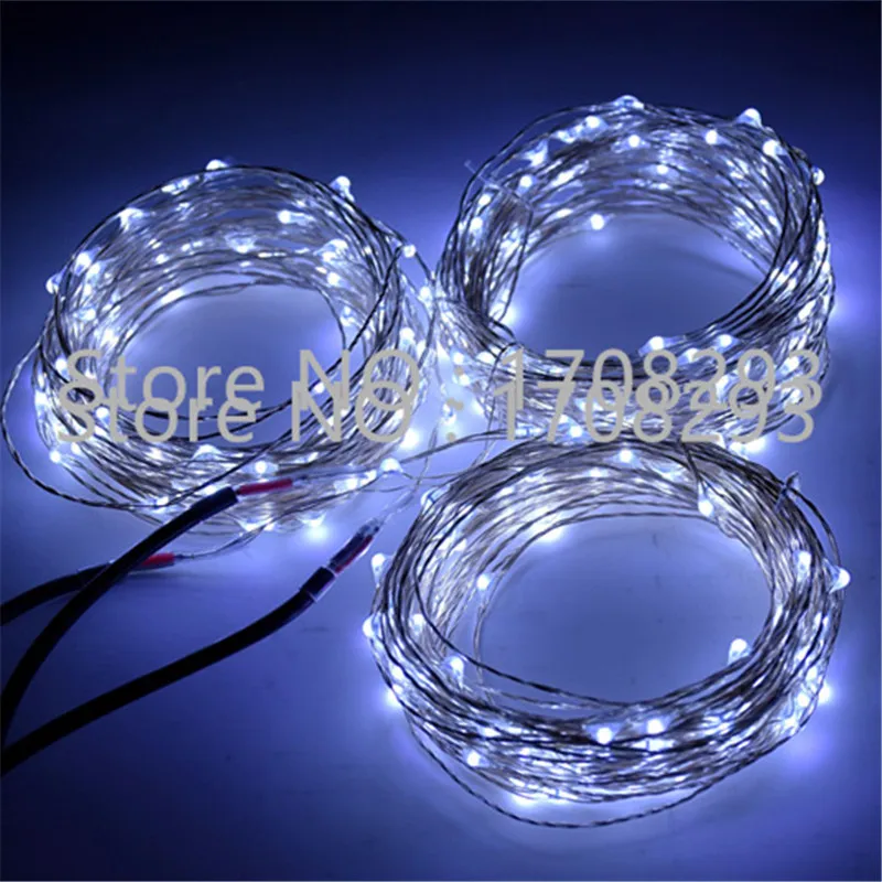 6 шт. 10 м Серебряный/медный провод теплый белый/красный/желтый светодиодные