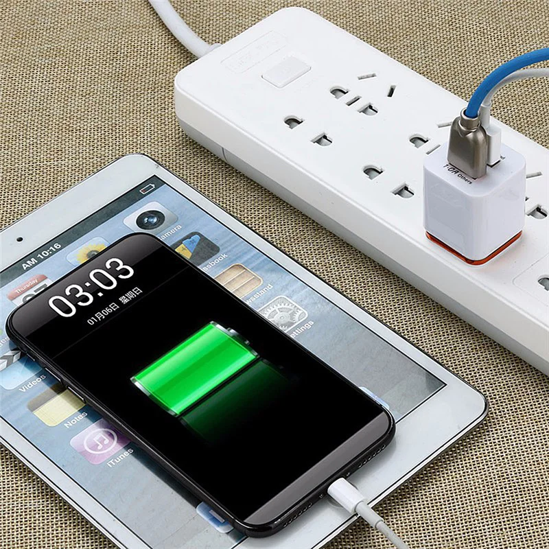 Адаптер зарядного устройства с 2 usb входами для путешествий настенное