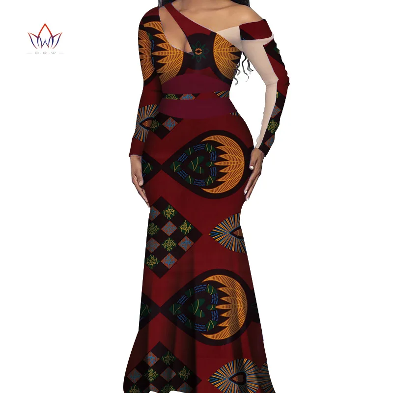 Vestidos африканские платья для женщин Дашики элегантное вечернее платье размера плюс Srapless традиционная африканская одежда WY4526 - Цвет: 8
