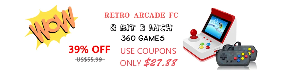 Детская игровая мини-консоль, портативная игровая ретро-консоль RETRO-FC 07 с 3.0-дюймовым экраном, черно-белая 8-битная графика