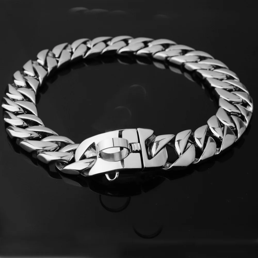 24/31 мм тяжелая нержавеющая сталь серебряный цвет Собака Обучение кубинская