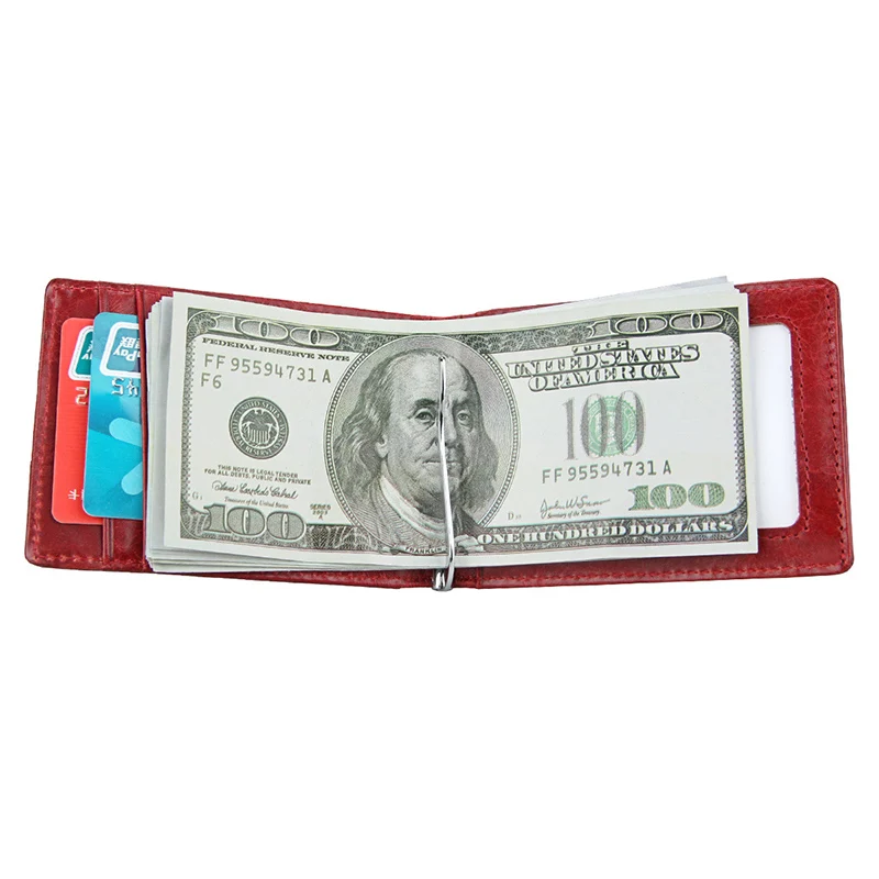 Тонкие туфли из натуральной кожи мужской зажим для денег бумажник Billfold Rfid Бумажник мужской кошелек Билл кошелек для долларов карты Денежные держатель с зажимом для денег деньги чехол
